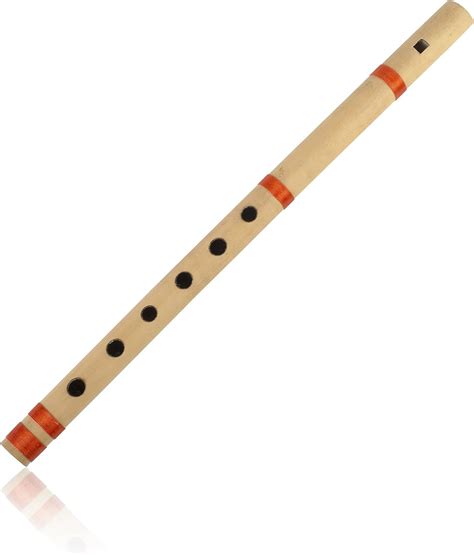 14 Inch Authentic Indian Wooden Bamboo Flute In B Key Fipple Woodwind Musical