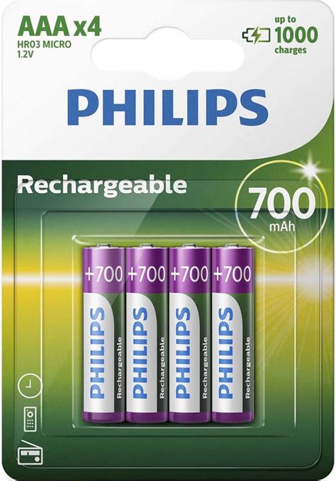 Philips Oplaadbare Aaa Batterijen Stuks Mah Bol