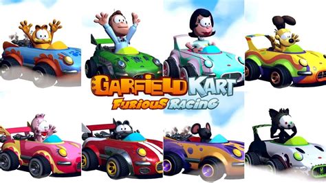 Garfield Kart Furious Racing All Characters 1st Place YouTube