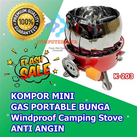 Jual Kompor Gas Mini Portable Bunga Windproof Camping Kemping