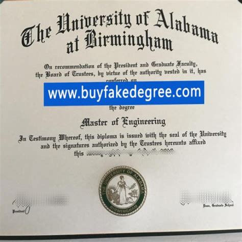 University Of Alabama At Birmingham Diploma Buy Fake Diploma Of