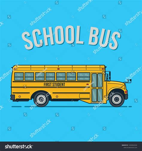 First Student School Bus Vector Stock Vector (Royalty Free) 1404904334 ...