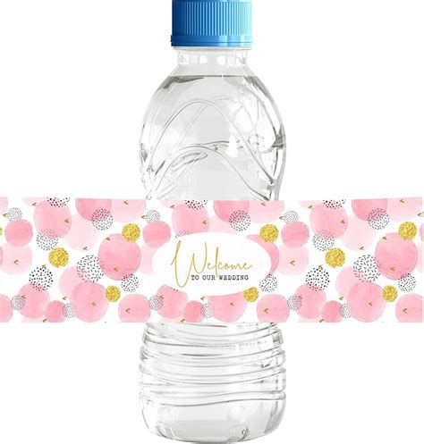 Darling Souvenir Water Bottle Labels Pink Confetti Worksheets Library