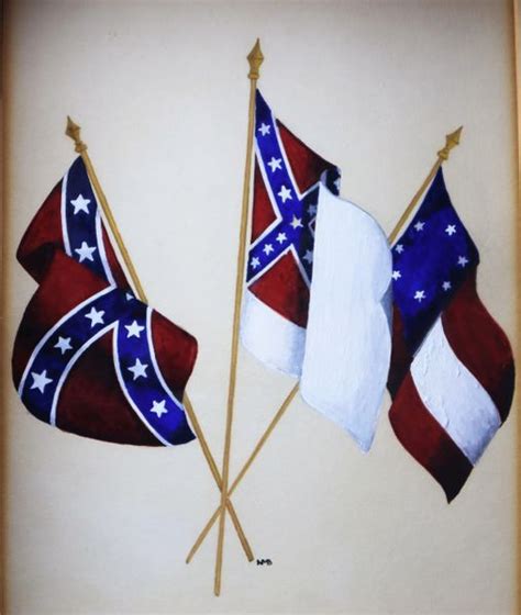 Confederate Veteran’s Flag Painting | Civil War Artifacts - For Sale in ...