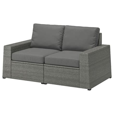 IKEA SOLLERON Dark Gray, Frösön/duvholmen Dark Gray 2-seat modular sofa ...