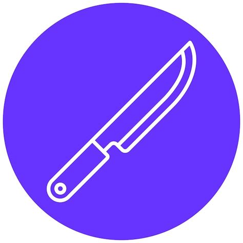 Estilo Del Icono Del Cuchillo De Diseño Vectorial Vector Premium