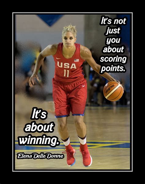 Printable Elena Delle Donne Its About Wins Basketball Quote Poster