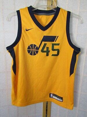 Donovan Mitchell 45 Utah Jazz Nike Dri Fit Blue Gold Jersey Women