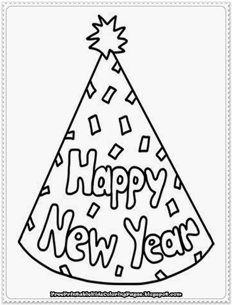 Free Printable New Years Coloring Pages