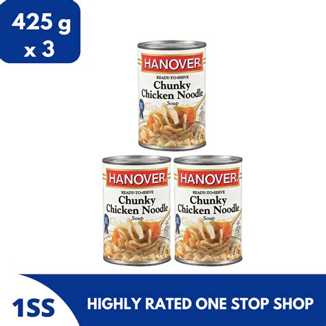 Hanover Chunky Chicken Noodle Soup 425g Set Of 3 Lazada Ph