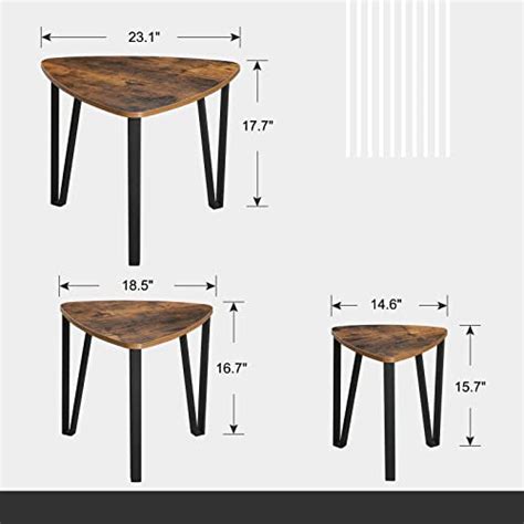 Vasagle Ulnt X Lot De Tables Basses Gigognes Industrielles Pour