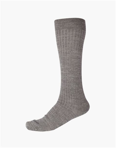 Mens Ribbed Knee High Wool Sock Pussyfoot Socks Pty Ltd