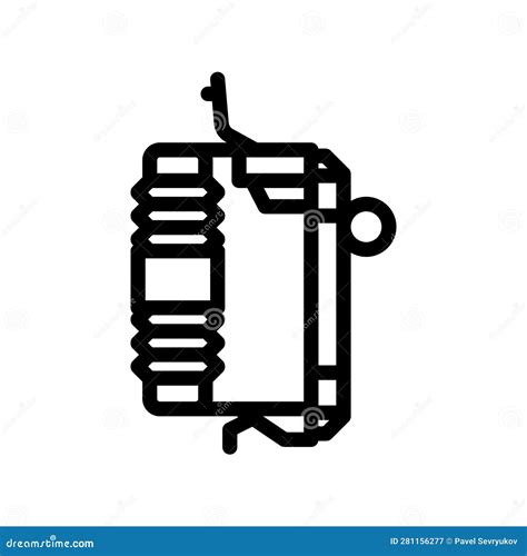 Fuse Electrical Engineer Line Icon Vector Illustration Stock