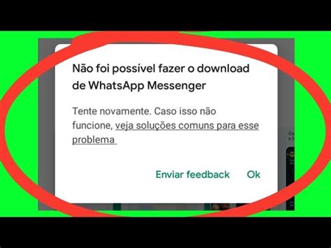 Consertar N O Poss Vel Instalar Baixar O Aplicativo Whatsapp No