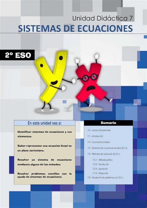 PDF Unidad Didáctica 7 SISTEMAS DE ECUACIONESUnidad Didáctica 7