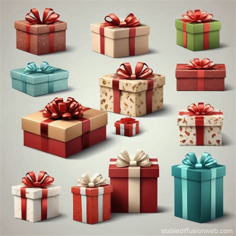 Realistic Gift Boxes Stable Diffusion Online