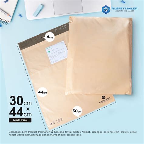 Jual Amplop Plastik Polymailer Nude Pink Ukuran Ada Kantong Alamat