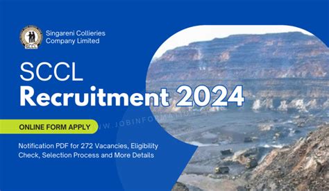 SCCL Recruitment 2024 OUT Online Form For 272 Vacancies Eligibility