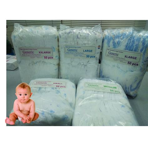 BABY DIAPER 50 Pcs Generic Korean Pants And TAPE Sizes S M L Xl Xxl