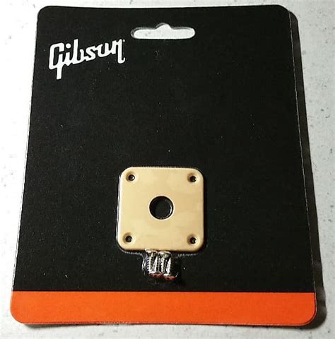 Gibson Jack Plate Cream Creme Plastic Wscrews Les Paul Reverb