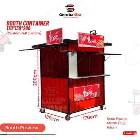 Jual Booth Kontainer Besi Hollow Ukuran 170x130x200 Custom Shopee