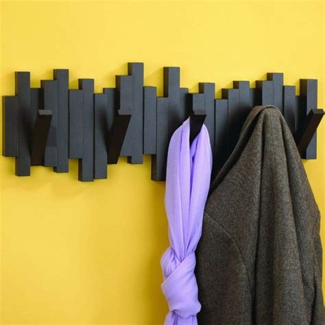 Porte Manteau Design Mural Sticks Noir