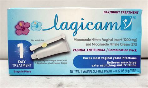 Lagicam Day Night Treatment Vaginal Antifungal 1 Day Treatment