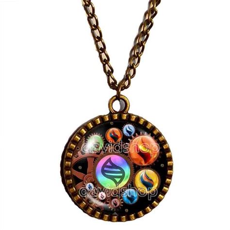 Pokemon Keystone Mega Stone Necklace Colourful Pendant Lucarionite