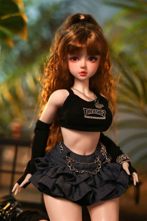 Alli 1ft9 60cm Anime Tiny Sex Doll With BJD Head NakeDoll