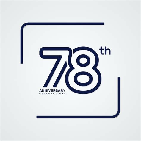 Design de logotipo do 78º aniversário modelo de vetor de logotipo