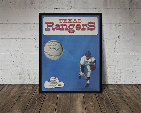 1972 TEXAS RANGERS Print Vintage Baseball Poster Retro - Etsy