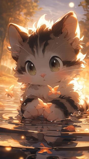 Cute Anime Cat Wallpaper