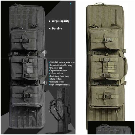 Bolsas Al Aire Libre Táctica Doble Rifle Caja De Pistola Ejército