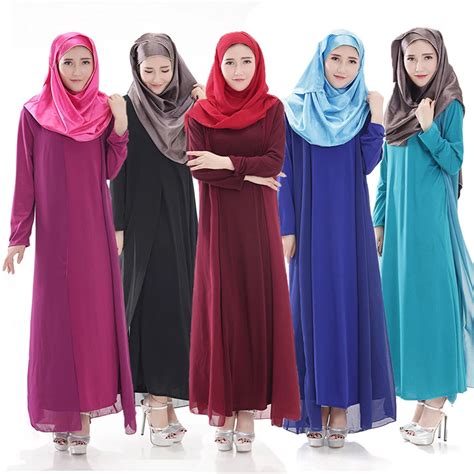 2017 Spring Autumn Muslim Women Abaya Islamic Dress Lady's Islamic Abaya Muslim Ethnic Dress ...