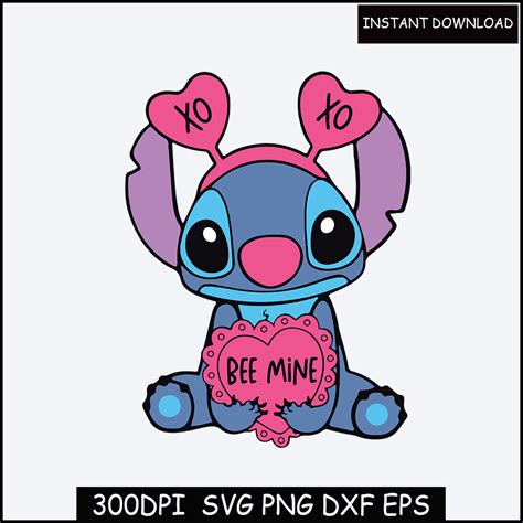 Stitch Love Svg Png Layered Stitch Heart Ears Svg Cute Sti Inspire