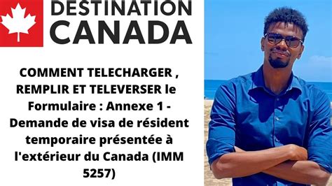 Formulaire Annexe Imm Visa De R Sident Temporaire Canada