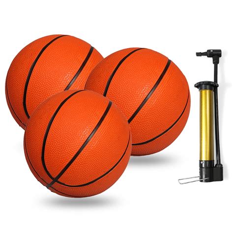 3pcs Kids Mini Basketball Size 1 Indoor Outdoor Rubber Basketball with ...