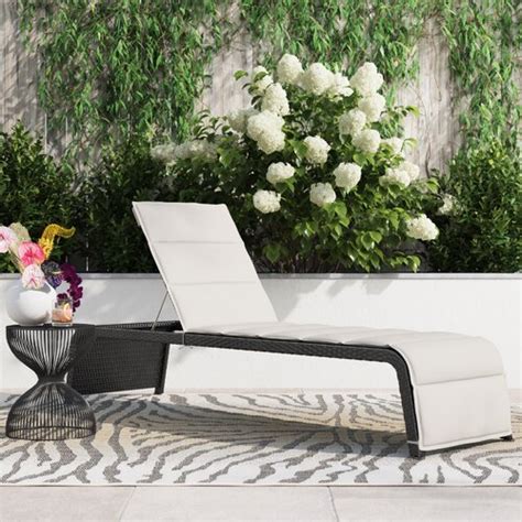 Etta Avenue Luciana Outdoor Wicker Chaise Lounge Reviews Wayfair