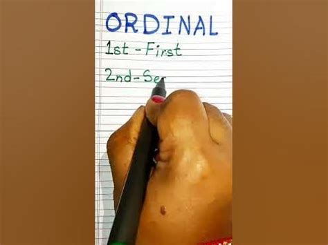 ordinal numbers    fourth  st