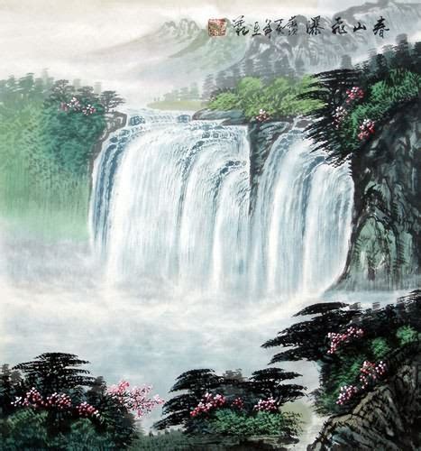 Chinese Waterfall Painting 1146002, 50cm x 100cm(19〃 x 39〃)