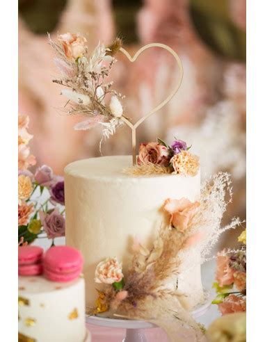 Cake Topper En Bois Coeur Cm France Effect