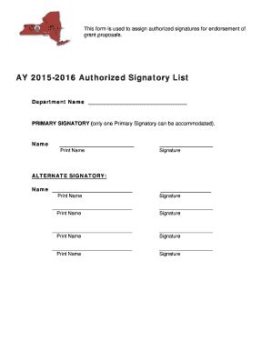 Authorized Signatory List Template Fill Online Printable Fillable