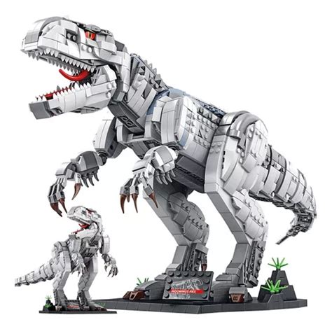 Tiranosaurio Rex Jurassic World Armable Bloques Pzs Din Cuotas