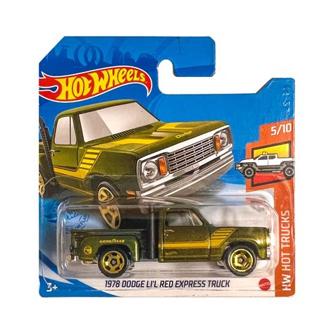 Masinuta Metalica Hot Wheels 2021 1978 Dodge Li L Red Express Truck Treasure Hunt 1 64 Verde