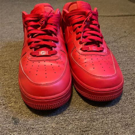 Red Air Force ones - Depop