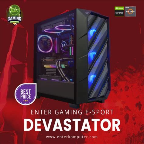 Jual Ruka Pc Rakitan Enterkomputer Gaming E Sports Devastator Shopee