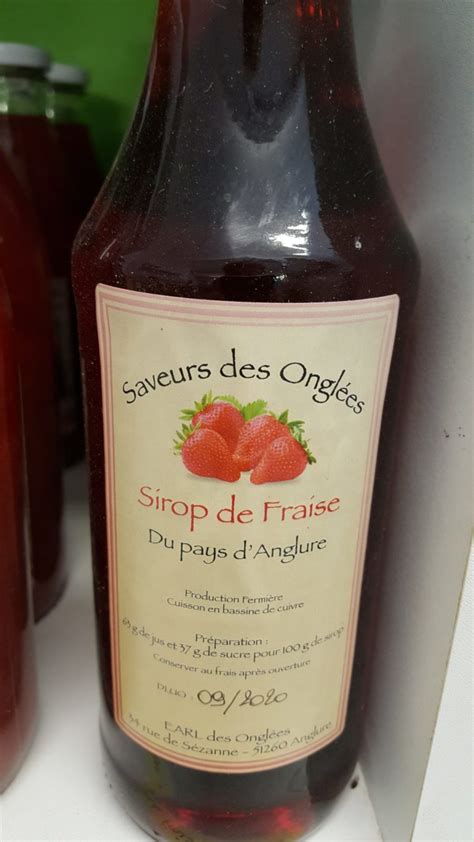 Sirop de Fraise Au Potager de Bécheret