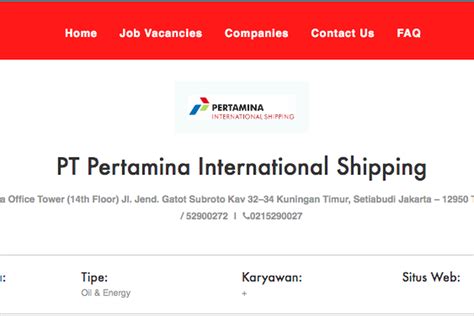 Pt Pertamina International Shipping Buka Lowongan Kerja Daftar Di Sini