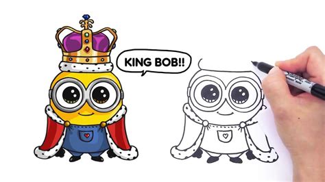 King Bob Minion Coloring Pages - SIMPLE PATTERN COLORING