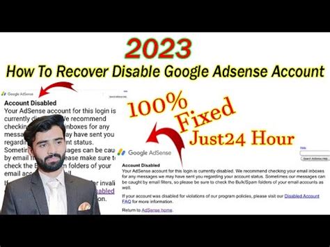 How To Recover Disable Google Adsense Account Google Adsense